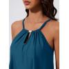 image:imageSUUKSESS Women Ruffle High Neck Tankini Swimsuit Flowy Tummy Control Bathing SuitBlue Floral