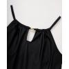 image:imageSUUKSESS Women Ruffle High Neck Tankini Swimsuit Flowy Tummy Control Bathing SuitRetro Floral Black