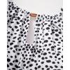 image:imageSUUKSESS Women Ruffle High Neck Tankini Swimsuit Flowy Tummy Control Bathing SuitWhite and Black Points