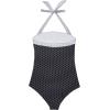 image:imageSUUKSESS Women Sexy Tummy Control One Piece Swimsuit Halter Retro Bathing Suit68 Black White Polka Dots