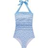 image:imageSUUKSESS Women Sexy Tummy Control One Piece Swimsuit Halter Retro Bathing Suit68 Blue Ditsy Floral