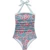 image:imageSUUKSESS Women Sexy Tummy Control One Piece Swimsuit Halter Retro Bathing Suit68 Retro Red Floral