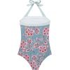 image:imageSUUKSESS Women Sexy Tummy Control One Piece Swimsuit Halter Retro Bathing Suit68 Retro Red Floral