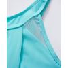 image:imageSUUKSESS Women Tummy Control Tankini Bathing Suit Ruffle High Waisted Swimsuit60 Aqua Blue Floral