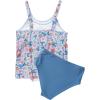 image:imageSUUKSESS Women Tummy Control Tankini Bathing Suit Ruffle High Waisted Swimsuit60 Floral Printed Blue