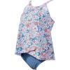 image:imageSUUKSESS Women Tummy Control Tankini Bathing Suit Ruffle High Waisted Swimsuit60 Floral Printed Blue