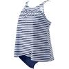 image:imageSUUKSESS Women Tummy Control Tankini Bathing Suit Ruffle High Waisted Swimsuit60 Navy Blue Striped