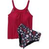 image:imageSUUKSESS Women Tummy Control Tankini Bathing Suit Ruffle High Waisted Swimsuit60 Red Floral
