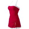image:imageSUUKSESS Women Tummy Control Tankini Swimsuits with Skirt Backless Bathing Suit149red White