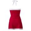 image:imageSUUKSESS Women Tummy Control Tankini Swimsuits with Skirt Backless Bathing Suit149red White
