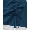 image:imageSUUKSESS Women Tummy Control Tankini Swimsuits with Skirt Backless Bathing SuitPeacock Blue White