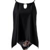 image:imageSUUKSESS Women Ruffle High Neck Tankini Swimsuit Flowy Tummy Control Bathing SuitRetro Floral Black