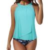 60 Aqua Blue Floral