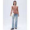 image:imageSUUKSESS Cloud Cashmere Women Lace Off Shoulder Long Sleeve Shirt Basic Knit TopRose