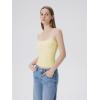 image:imageSUUKSESS Women Square Neck Tank Tops with Built in Bras Double Line Going Out Basic Camisole TopButter Yellow