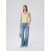 image:imageSUUKSESS Women Square Neck Tank Tops with Built in Bras Double Line Going Out Basic Camisole TopButter Yellow