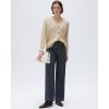 image:imageSUUKSESS Women Long Sleeve Button Down Oversized Short Cardigan Fall Loose Open Front Knit SweaterApricot
