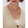 image:imageSUUKSESS Women Long Sleeve Button Down Oversized Short Cardigan Fall Loose Open Front Knit SweaterApricot