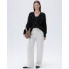image:imageSUUKSESS Women Long Sleeve Button Down Oversized Short Cardigan Fall Loose Open Front Knit SweaterBlack