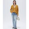 image:imageSUUKSESS Women Long Sleeve Button Down Oversized Short Cardigan Fall Loose Open Front Knit SweaterCurry Yellow
