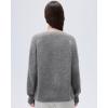 image:imageSUUKSESS Women Long Sleeve Button Down Oversized Short Cardigan Fall Loose Open Front Knit SweaterHemp Gray