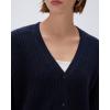 image:imageSUUKSESS Women Long Sleeve Button Down Oversized Short Cardigan Fall Loose Open Front Knit SweaterNavy