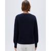 image:imageSUUKSESS Women Long Sleeve Button Down Oversized Short Cardigan Fall Loose Open Front Knit SweaterNavy
