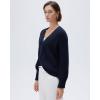 image:imageSUUKSESS Women Long Sleeve Button Down Oversized Short Cardigan Fall Loose Open Front Knit SweaterNavy