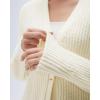 image:imageSUUKSESS Women Long Sleeve Button Down Oversized Short Cardigan Fall Loose Open Front Knit SweaterWhite