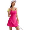 image:imageSUUKSESS Women Backless Workout Tennis Dress with Built in Bra Athletic Dresses
