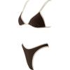 image:imageSUUKSESS Women Cheeky Thong String 2 Piece Bikini Sets Sexy High Waist Swimsuit79 Beige Brown