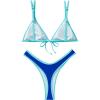 image:imageSUUKSESS Women Cheeky Thong String 2 Piece Bikini Sets Sexy High Waist Swimsuit79 Blue Color Block 2