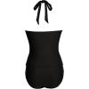 image:imageSUUKSESS Women Sexy Halter Tankini Bathing Suits Slimming Tummy Control High Waisted Swimsuits 2 Piece06 Black