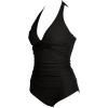 image:imageSUUKSESS Women Sexy Halter Tankini Bathing Suits Slimming Tummy Control High Waisted Swimsuits 2 Piece06 Black