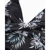 image:imageSUUKSESS Women Sexy Halter Tankini Bathing Suits Slimming Tummy Control High Waisted Swimsuits 2 Piece06 Black Floral
