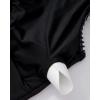 image:imageSUUKSESS Women Sexy Halter Tankini Bathing Suits Slimming Tummy Control High Waisted Swimsuits 2 Piece06 Black Striped