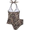image:imageSUUKSESS Women Sexy Halter Tankini Bathing Suits Slimming Tummy Control High Waisted Swimsuits 2 Piece06 Leopard