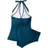 image:imageSUUKSESS Women Sexy Halter Tankini Bathing Suits Slimming Tummy Control High Waisted Swimsuits 2 Piece06 Peacock Blue