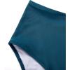 image:imageSUUKSESS Women Sexy Halter Tankini Bathing Suits Slimming Tummy Control High Waisted Swimsuits 2 Piece06 Peacock Blue