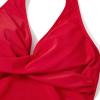 image:imageSUUKSESS Women Sexy Halter Tankini Bathing Suits Slimming Tummy Control High Waisted Swimsuits 2 Piece06 Red Leopard