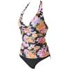 image:imageSUUKSESS Women Sexy Halter Tankini Bathing Suits Slimming Tummy Control High Waisted Swimsuits 2 PieceColorful Floral Black