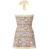 image:imageSUUKSESS Women Tummy Control Tankini Swimsuits with Skirt Backless Bathing Suit149yellow Floral