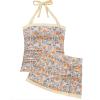 image:imageSUUKSESS Women Tummy Control Tankini Swimsuits with Skirt Backless Bathing Suit149yellow Floral