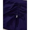 image:imageSUUKSESS Women Tummy Control Tankini Swimsuits with Skirt Backless Bathing SuitNavy Blue Floral