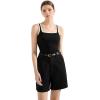 image:imageSUUKSESS Women Cotton Rib Squre Neck Tops Sleeveless Summer Padded Basic Tank Top02 Blackwhite