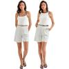 image:imageSUUKSESS Women Cotton Rib Squre Neck Tops Sleeveless Summer Padded Basic Tank Top04 Whiteblack