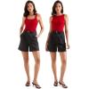 image:imageSUUKSESS Women Cotton Rib Squre Neck Tops Sleeveless Summer Padded Basic Tank Top08 Red