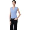 image:imageSUUKSESS Women Button Down Vest Tops Summer V Neck Sleeveless Tank Tops Business Casual Sweater VestLight Blue