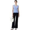 image:imageSUUKSESS Women Button Down Vest Tops Summer V Neck Sleeveless Tank Tops Business Casual Sweater VestLight Blue