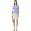 image:imageSUUKSESS Women Button Down Vest Tops Summer V Neck Sleeveless Tank Tops Business Casual Sweater VestLight Blue